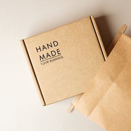 Simple Minimalist Handmade Custom Business Name Gummistempel