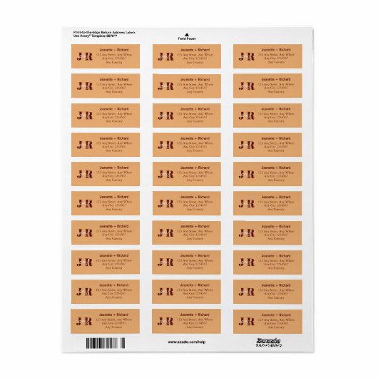 Simple Minimalist Initial Name Script Wedding (Vorne)