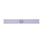 Simple Minimalist Lavender Purple Monogram Einladungsbanderole (Flach)