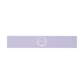 Simple Minimalist Lavender Purple Monogram  Einladungsbanderole (Flach)