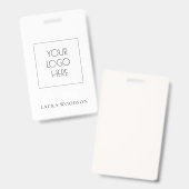 Simple Minimalist Logo Name  Ausweis (Vorder- & Rückseite)