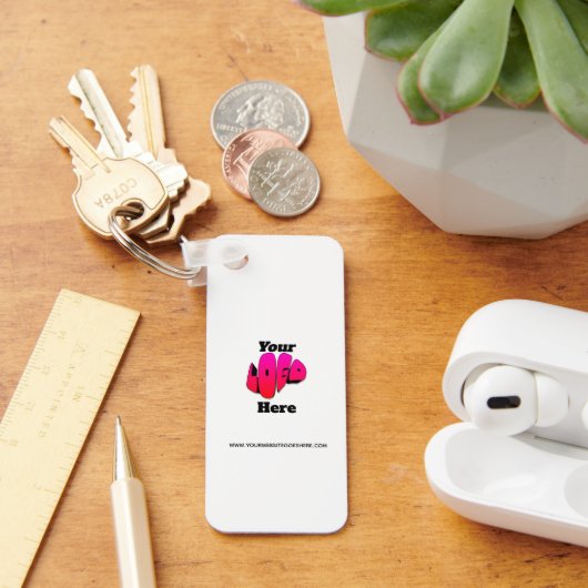 Simple Minimalist Logo Promotional Business  Schlüsselanhänger (Schreibtisch)