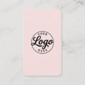 Simple Minimalist Logo QR Code Blush Pink  Visitenkarte (Vorderseite)