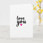 Simple Minimalist Love You Card Karte (Gelbe Blume)
