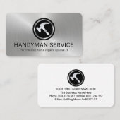 Simple Minimalist Metallic Hammer Layer Visitenkarte (Vorne/Hinten)