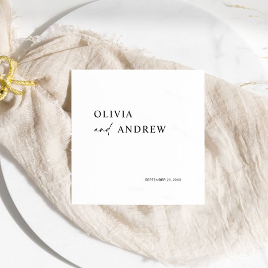 Simple Minimalist & Modern | Wedding Napkins Serviette