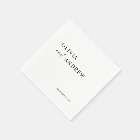 Simple Minimalist & Modern | Wedding Napkins Serviette (Ecke)