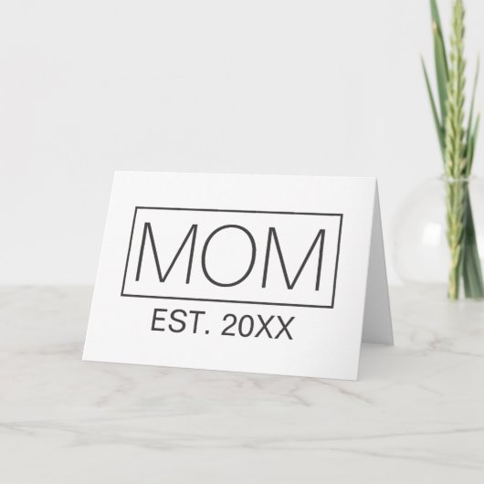 Simple Minimalist Mom Typography | Greeting Card Karte (Vorderseite)