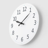 Simple Minimalist Numbers | Wall Clock Große Wanduhr (Winkel)