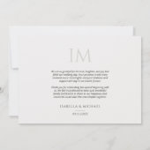 Simple Minimalist Photo Wedding Dankeskarte (Rückseite)