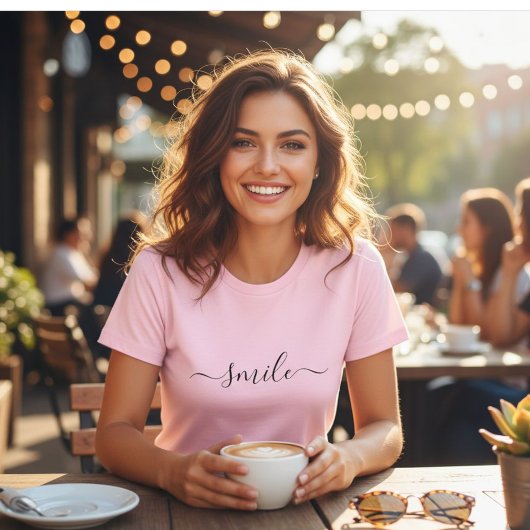 Simple Minimalist pink t-shirt for her