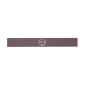 Simple Minimalist Plum Purple Monogram Einladungsbanderole (Flach)