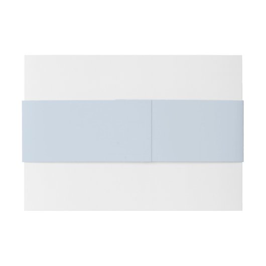 Simple Minimalist Powder Blue Monogram Einladungsbanderole (Rückseitenbeispiel)