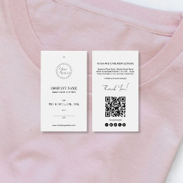 Simple Minimalist QR Code Clothing Price Tag Label