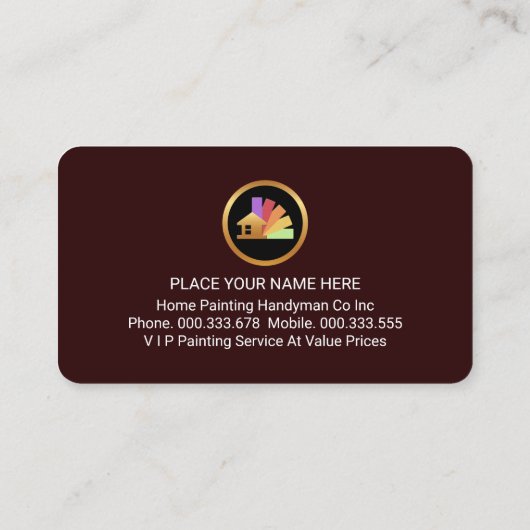 Simple Minimalist Red Grunge Painter Visitenkarte (Rückseite)