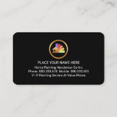 Simple Minimalist Red Grunge Painter Visitenkarte (Rückseite)