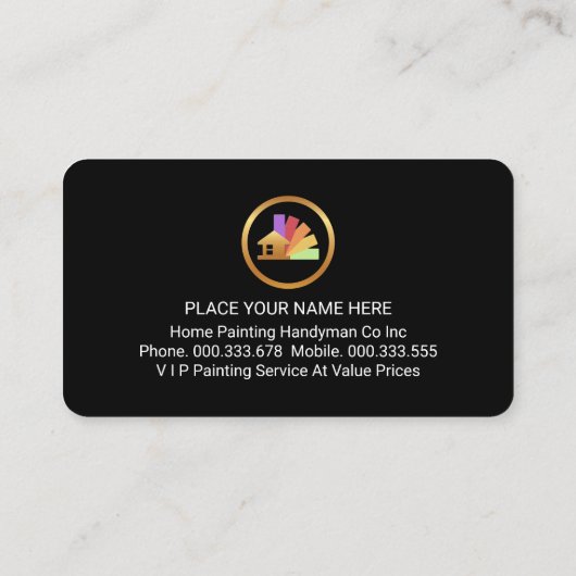 Simple Minimalist Red Grunge Painter Visitenkarte (Rückseite)