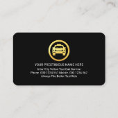 Simple Minimalist Red Taxi Signage Visitenkarte (Rückseite)