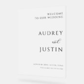 Simple Minimalist Right Justified Welcome Acrylschild (Winkel)