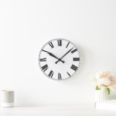 Simple Minimalist Roman Numerals Runde Wanduhr (Zuhause)