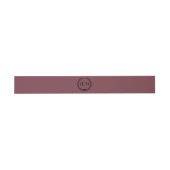 Simple Minimalist Romantic Rosewood Monogram Einladungsbanderole (Flach)