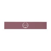 Simple Minimalist Romantic Rosewood Monogram  Einladungsbanderole (Flach)