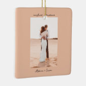 Simple Minimalist Script Photo Keramikornament (Rechts)
