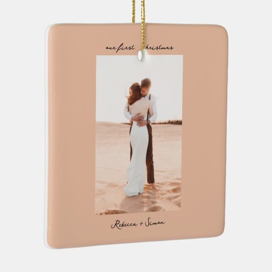 Simple Minimalist Script Photo Keramikornament (Rechts)