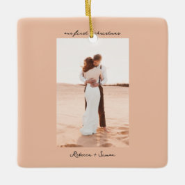 Simple Minimalist Script Photo Keramikornament