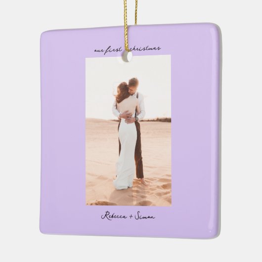 Simple Minimalist Script Photo Keramikornament (Links)