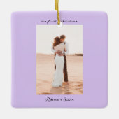 Simple Minimalist Script Photo Keramikornament (Vorderseite)