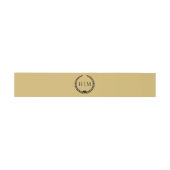 Simple Minimalist Soft Gold Monogram  Einladungsbanderole (Flach)