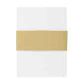 Simple Minimalist Soft Gold Monogram  Einladungsbanderole (Rückseitenbeispiel)