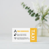 Simple Minimalist Taxi Service Driving Visitenkarte (Stehend Vorderseite)