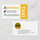 Simple Minimalist Taxi Service Driving Visitenkarte (Vorne/Hinten)