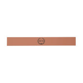 Simple Minimalist Terracotta Clay Monogram Einladungsbanderole (Flach)