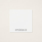 Simple Minimalist Typography Jewelry Display Card (Rückseite)