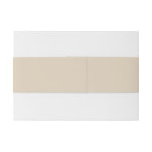 Simple Minimalist Warm Sand Monogram Einladungsbanderole (Rückseitenbeispiel)