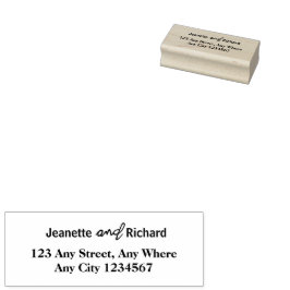 Simple Minimalist Wedding Couple  Gummistempel