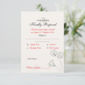 Simple Minimalist Wedding RSVP Card Karte (Stehend Vorderseite)