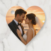 Simple Minimalist Wedding Vows Sunset Beach Geschenkanhänger (Vorderseite)