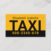 Simple Minimalist Yellow Taxi Service Visitenkarte (Vorderseite)