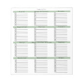 Simple & Minimalistic Grocery Shopping List Notizblock (Vorderseite)