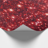 Simple Minimalistic Red Glitter Valentines Day  Geschenkpapier (Ecke)