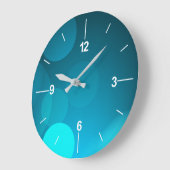 Simple Minimalistisch Blue Bokeh | Wall-Uhr Große Wanduhr (Winkel)