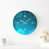 Simple Minimalistisch Blue Bokeh | Wall-Uhr Große Wanduhr (Zuhause)