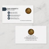 Simple Minimalistisch Blue Buttons Tab CEO Gründer Visitenkarte (Vorne/Hinten)