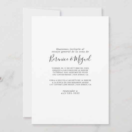 Simple Minimalistisch Ensayo General Einladung (Vorderseite)