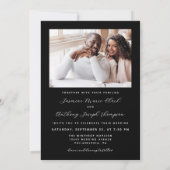 SImple Minimalistisch Foto Arch Collage Black Wedd Einladung (Rückseite)