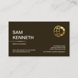 Simple Minimalistisch Gold Line CEO Visitenkarte